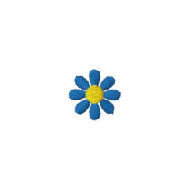 Godmother Blue Flower Embroidered Shirt