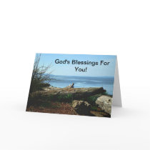 God's Blessing For You!  Condolences Card