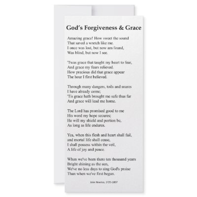 God's Forgiveness and Grace Prayer Card Rack Card Template by inspiredbygenius