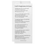 God's Forgiveness and Grace Prayer Card rack cards