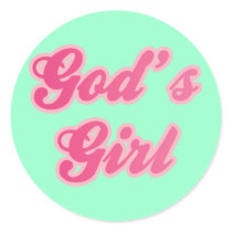 God's Girl Round Stickers