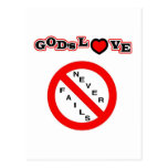 God's Love Never Fails Postcards