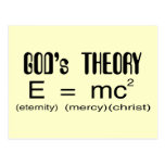 Gods Theory Christian postcard