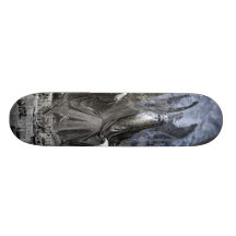 Gods Wisdom, chrisxian logo white Skate Board Deck