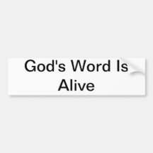 God's Word Bumper Sticker
