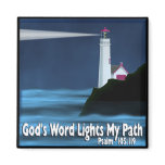God's Word Lights My Path - Psalm 119:105 - Magnet