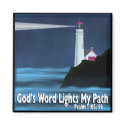 God's Word Lights My Path - Psalm 119:105 - Magnet