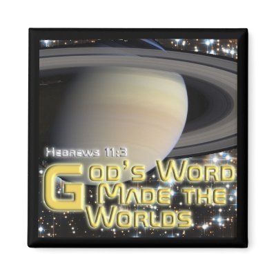 God's Word Made The Worlds - Magnet by mustardseedimprints
