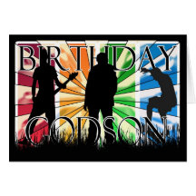 Godson Birthday Card Male Modern