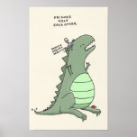 godzilla and an alien: friends help each other posters