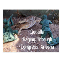 Godzilla Raging Through Congress Post Cards