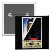 Goedkoope Biljetten - Vintage Travel Ad Pin