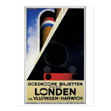 Goedkoope Biljetten - Vintage Travel Ad Postcard