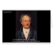 Goethe "Beautiful World" Quote Gifts Cards Etc cards