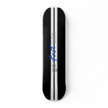 GoFastWin - White Stripes w/ Blue Fast Skateboard
