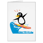 gofy surfing penguin cards