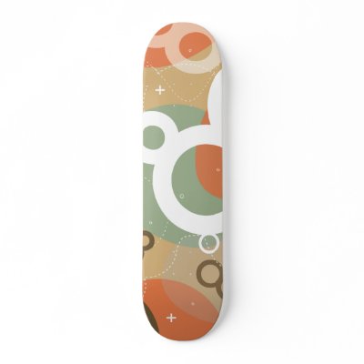 Gogo - Retro Urban Abstract Skateboard by billoneil