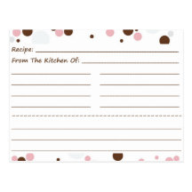 Going Dotty Blank Recipe Cards Post Card
