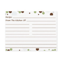 Going Dotty Blank Recipe Cards