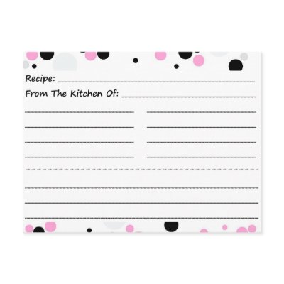 Going Dotty Blank Recipe Cards by LifeOverHere
