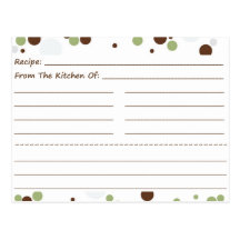 Going Dotty Blank Recipe Cards Postcard