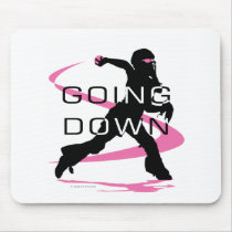 Going Down Pink Catcher Softball Mouse Mat