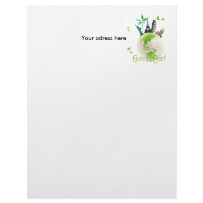 Going for Green! Letterhead by CarinaDumais
