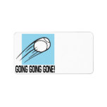 Going Going Gone Personalized Address Label