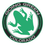 Going Green Colorado Frog Round Sticker