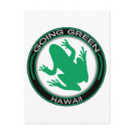 Going Green Hawaii Frog Postcard