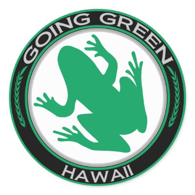 Going Green Hawaii Frog Stickers by goinggreenfrog