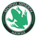 Going Green Hawaii Frog stickers