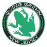Going Green New Jersey Frog Sticker