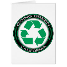 Going Green Recycle California Greeting Card