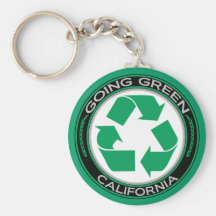 Going Green Recycle California Key Chains