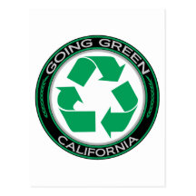 Going Green Recycle California Post Card