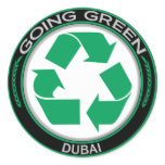 Going Green Recycle DUBAI Stickers
