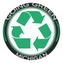 Going Green Recycle Michigan Stickers