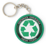 Going Green Recycle New York Key Chains