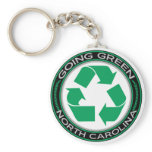 Going Green Recycle North Carolina Keychain