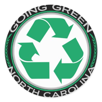 Going Green Recycle North Carolina Round Sticker by goinggreenrecycle