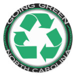 Going Green Recycle North Carolina stickers