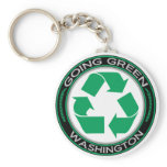 Going Green Recycle Washington Key Chains