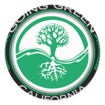 Going Green Tree California Stickers
