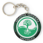 Going Green Tree Michigan Key Chains