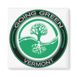 Going Green Tree Vermont Fridge Magnet