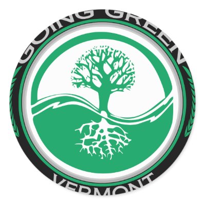 Going Green Tree Vermont Round Stickers by goinggreentree