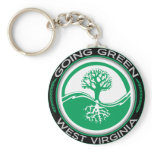 Going Green Tree West Virginia Key Chains