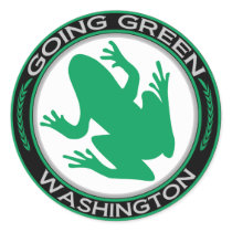 Going Green Washington Frog Stickers