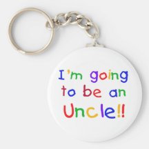 Going to be an Uncle Primary Colours Text Keychain